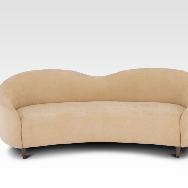 Roslie Aaria Sofa – Modern Curved 3-Seater for Elegant Living